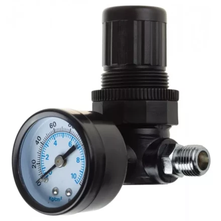 Манометр KRAFTOOL &quot;INDUSTRIE&quot; с регулятором подачи воздуха, 1/4&quot;, максимальное давление 10 атмосфер 6503 купить в Уфе