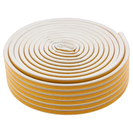 Уплотнитель резиновый, 24 м, профиль &quot;D&quot;, белый Сибртех 88903 купить в Уфе