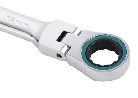 Набор ключей комбинированных с трещоткой, 8 - 19 мм, 7шт., шарнирные, CrV GROSS 14891 купить в Уфе