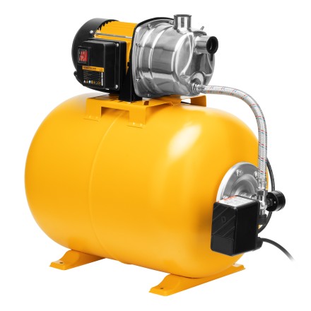 Насосная станция Denzel 97311, PSL1100X, 1100 Вт, 3600 л/ч, ресивер 50 л, подъем 45 м, нержавейка купить в Уфе
