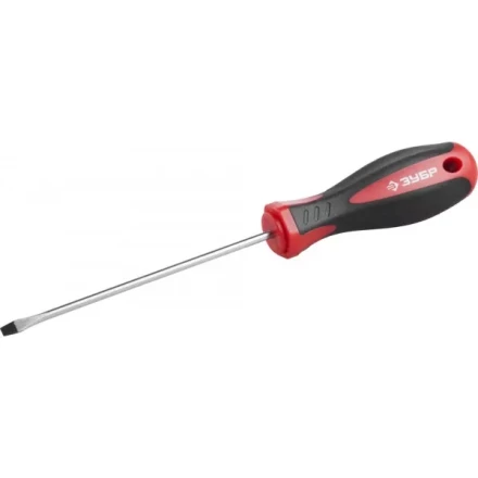 Отвертка ЗУБР "МАСТЕР", Cr-v, эргономичная двухкомпонентная рукоятка, SL3,0x100мм 25061-3.0-100_z03 купить в Уфе