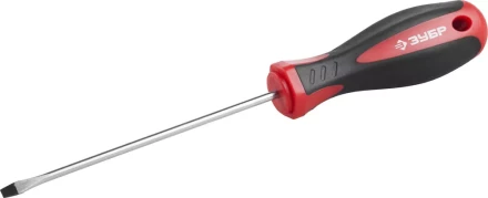 Отвертка ЗУБР "МАСТЕР", Cr-v, эргономичная двухкомпонентная рукоятка, SL3,0x100мм 25061-3.0-100_z03 купить в Уфе
