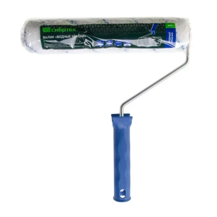 Валик &quot;Водные краски&quot;, 250 мм, ворс 12 мм, D - 36 мм, D ручки - 6 мм, полиэстер Сибртех 80193 купить в Уфе