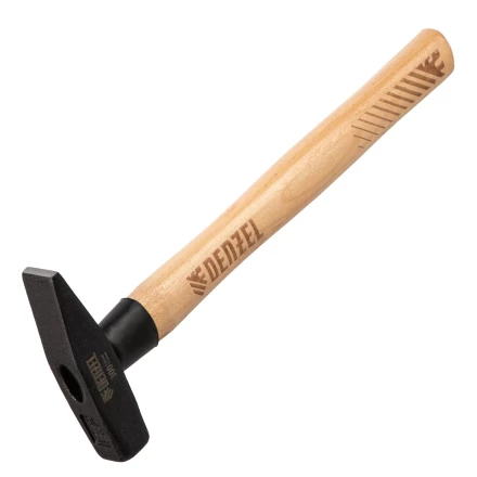 Молоток слесарный, 300 г Denzel, кованый квадратный боек, буковая рукоятка, 10427 купить в Уфе