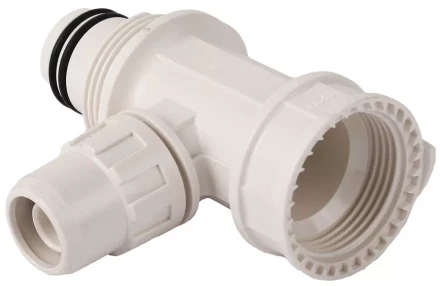 Коллектор ЗУБР &quot;ШиреФит&quot; сборный &quot;внутренняя резьба - штуцер с гайкой - штуцер с гайкой&quot;, 26мм-16мм-26мм 51516-26-16-26 купить в Уфе