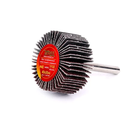 Круг MESSER шлифовальный лепестковый с оправкой (на шпильке) 40х20х6  #40 купить в Уфе