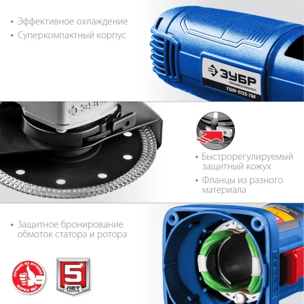 Машина углошлифовальная компактная УШМ-П125-750 серия ПРОФЕССИОНАЛ купить в Уфе