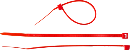 Кабельные стяжки красные КС-К1 нейлоновые промфасовка серия ПРОФЕССИОНАЛ купить в Уфе