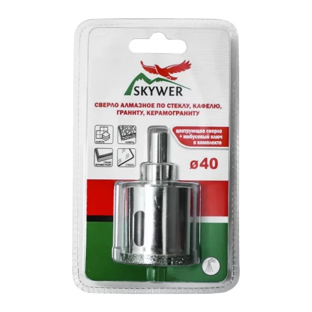 Сверло алмазное 22 мм (кафель,стекло,гранит,керамогранит) SKYWER купить в Уфе