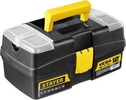 Ящик для инструмента &quot;VEGA-12&quot; пластиковый, STAYER 38105-13_z03 купить в Уфе