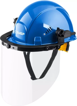 ЗУБР ЗАСЛОН, экран 220 х 385 мм, поликарбон 2 мм, защитный лицевой щиток для крепления на каске, Профессионал (110853) купить в Уфе