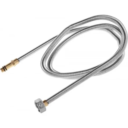Подводка ЗУБР &quot;ЭКСПЕРТ&quot; сильфонная из нержавеющей стали, для смесителя, удлиненная, г/ш (гайка-штуцер), 1/2&quot;, 1,5м 51013-150 купить в Уфе