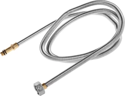 Подводка ЗУБР &quot;ЭКСПЕРТ&quot; сильфонная из нержавеющей стали, для смесителя, удлиненная, г/ш (гайка-штуцер), 1/2&quot;, 1,5м 51013-150 купить в Уфе