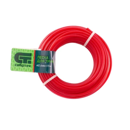 Леска для триммера круглая, 2.4 мм х 15 м, Россия Сибртех 961475 купить в Уфе