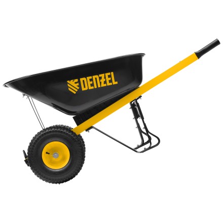 Тачка строительная Denzel 69000, усиленная, объем 140 л, 250 кг, двухколесная, колесо 15х6.00-6 купить в Уфе