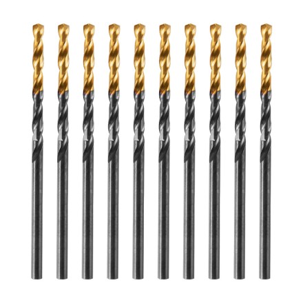Сверло по металлу, 2,5 мм, HSS-Tin, Golden Tip, 10 шт. Denzel 717204 купить в Уфе