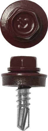 Саморезы ЗУБР &quot;ПРОФЕССИОНАЛ&quot; окраш., RAL 3005 темно-красн., для крепл. кров. матер. к металл. констр., 5.5x25мм, 420шт 4-300315-55-025-3005 купить в Уфе