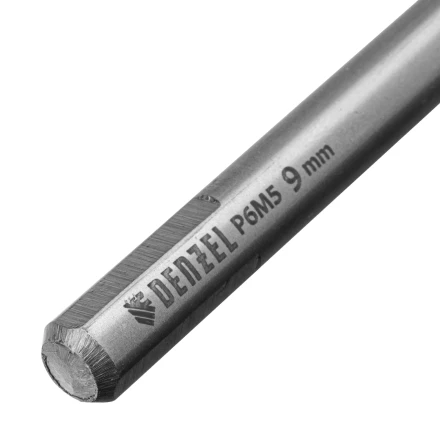 Сверло спиральное по металлу Denzel, 9 х 175 мм, Р6М5, Golden Tip, удлиненное 718262 купить в Уфе