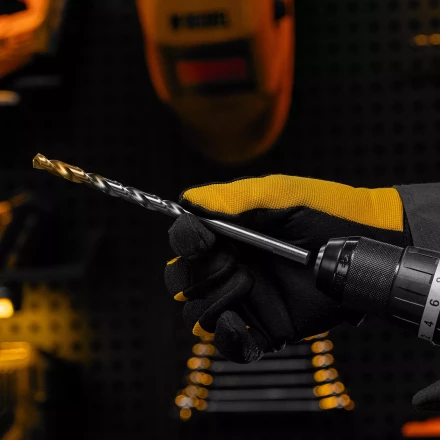 Сверло спиральное по металлу Denzel, 9 х 175 мм, Р6М5, Golden Tip, удлиненное 718262 купить в Уфе