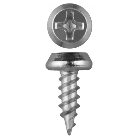 Саморезы ЗУБР оцинкованные, для крепления лист. металла до 0.9мм, полуцилиндр. головка, 3.5x11мм, 85шт 4-300127-35-11 купить в Уфе