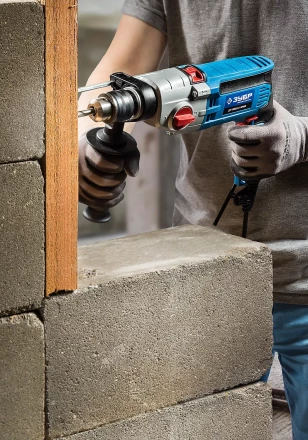 Дрель ударная двухскоростная + кейс ДУ-П850-2 ЭРМК серия ПРОФЕССИОНАЛ купить в Уфе