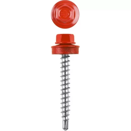 Саморезы ЗУБР окраш., RAL 3003 рубин.-красн., для крепл. кров. матер. к дерев. обреш., 4.8x65мм, 180шт 4-300315-48-065-3003 купить в Уфе