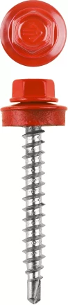 Саморезы ЗУБР окраш., RAL 3003 рубин.-красн., для крепл. кров. матер. к дерев. обреш., 4.8x65мм, 180шт 4-300315-48-065-3003 купить в Уфе