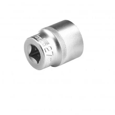 Головка торцевая 27 мм двенадцатигранная CrV под квадрат 1/2 хромированная Stels 13671 купить в Уфе