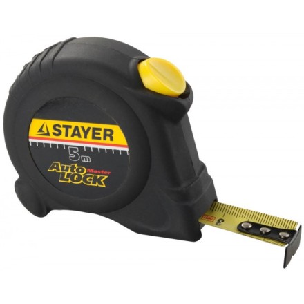 Рулетка STAYER &quot;MASTER&quot; &quot;AUTOLOCK&quot;, корпус с резиновым напылением, автостоп, 5мх19мм 2-34126-05-19_z01 купить в Уфе