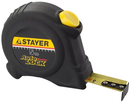 Рулетка STAYER &quot;MASTER&quot; &quot;AUTOLOCK&quot;, корпус с резиновым напылением, автостоп, 5мх19мм 2-34126-05-19_z01 купить в Уфе