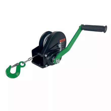 Лебедка ручная барабанная с тормозом HITCH HWB 500 500 кг канат 10 м (SZ073180) купить в Уфе