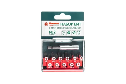 Набор бит HAMMER 25мм (PB набор No2 12шт.  Ph/Pz/Sl/Tх) купить в Уфе
