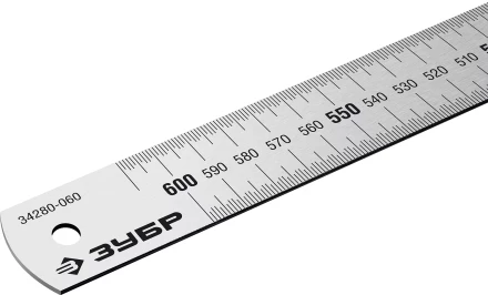 ЗУБР Про-60, длина 0.60 м, усиленная нержавеющая линейка, Профессионал (34280-060) купить в Уфе