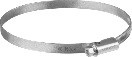 ЗУБР Х-9Н, 140 - 160 мм, накатная лента 9 мм, цинк, 10 шт, червячный хомут (37807-160) купить в Уфе