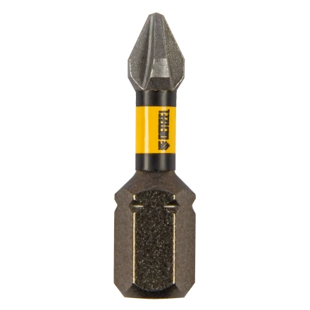 Бита IMPACT, PH1x25 мм, лазерная обработка шлица, сталь S2, 10 шт., Е 6,3 Denzel 11684 купить в Уфе