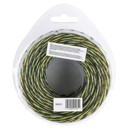 Леска для триммера двухкомпонентная витая квадратная, 2,4мм х 15м, блистер SkyCutter Denzel 96841 купить в Уфе
