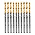 Сверло по металлу, 3 мм, HSS-Tin, Golden Tip, 10 шт. Denzel 717205 купить в Уфе