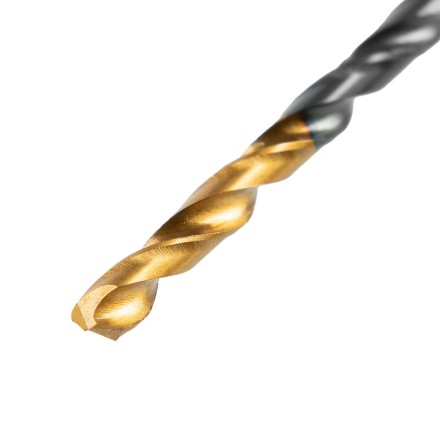 Сверло по металлу, 3 мм, HSS-Tin, Golden Tip, 10 шт. Denzel 717205 купить в Уфе
