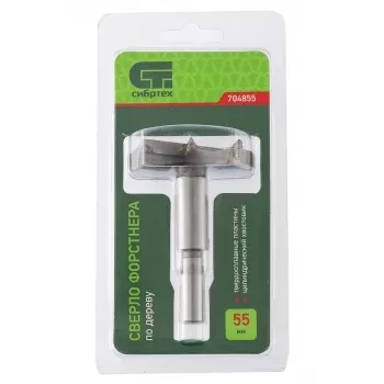 Сверло Форстнера по дереву 53 мм цилиндрический хвостовик СИБРТЕХ 704853 купить в Уфе