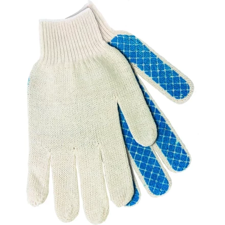 Перчатки х/б, ПВХ шахматный облив  Россия 67713 купить в Уфе