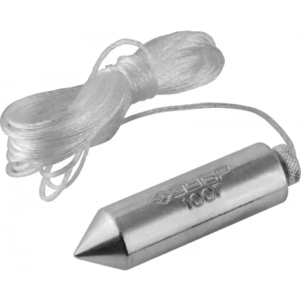 Отвес ЗУБР &quot;МАСТЕР&quot; строительный со шнуром, в пластиковом контейнере,100 г 0636-100_z01 купить в Уфе