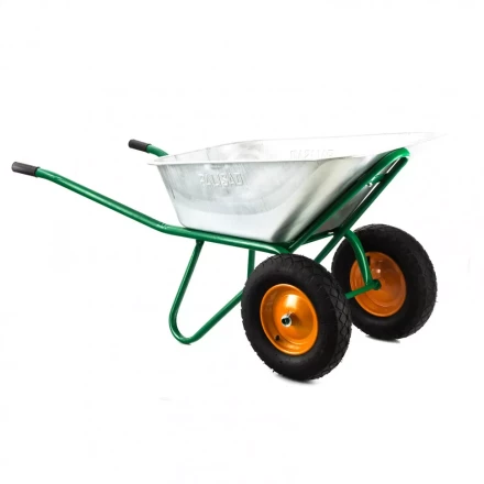 Тачка садово-строительная двухколесная усиленная грузоподьемность 320 кг обьем 100 л Palisad 68937 купить в Уфе