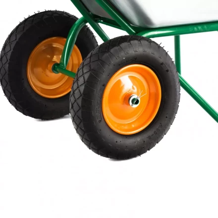 Тачка садово-строительная двухколесная усиленная грузоподьемность 320 кг обьем 100 л Palisad 68937 купить в Уфе