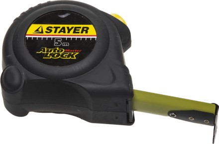 Рулетка STAYER &quot;MASTER&quot; &quot;AUTOLOCK&quot;, корпус с резиновым напылением, автостоп, 5мх25мм 2-34126-05-25_z01 купить в Уфе