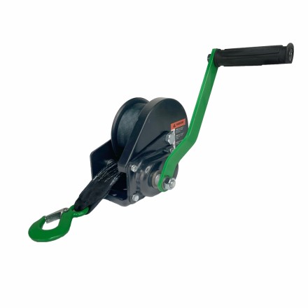 Лебедка ручная барабанная с тормозом HITCH HWB 500 500 кг лента 10 м (SZ073181) купить в Уфе