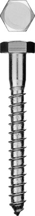 Шурупы ЗУБР &quot;МАСТЕР&quot; с шестигранной головкой, оцинкованные, 8x100мм, 2шт 300456-08-100 купить в Уфе