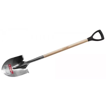 Лопата ЗУБР &quot;ЭКСПЕРТ&quot; штыковая садовая из нерж. стали, деревянный черенок из ясеня, пластиковая рукоятка, 290х210х1200мм 4-39430_z01 купить в Уфе