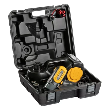 Домкрат электрогидравлический «3 в 1» (1,5 т), 12В, с гайковертом электрическим, в наборе  Denzel 51190 купить в Уфе