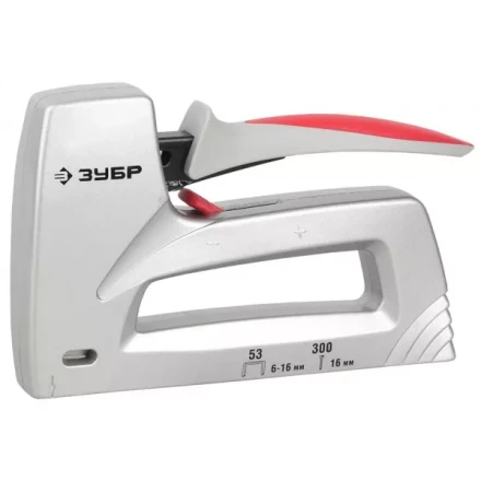 Степлер ЗУБР , пластинчатая пружина, литой корпус, 2 в 1, тип53: 6-14мм, тип 300: 16мм 31503_z01 купить в Уфе