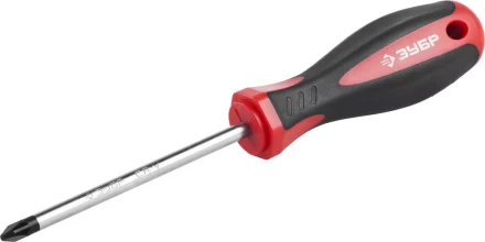 Отвертка ЗУБР &quot;МАСТЕР&quot;, Cr-v, эргономичная двухкомпонентная рукоятка, PZ2x100мм 25063-2-100_z02 купить в Уфе